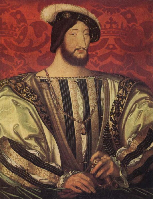 Jean Clouet Portrait of Francis I,King of France Spain oil painting art